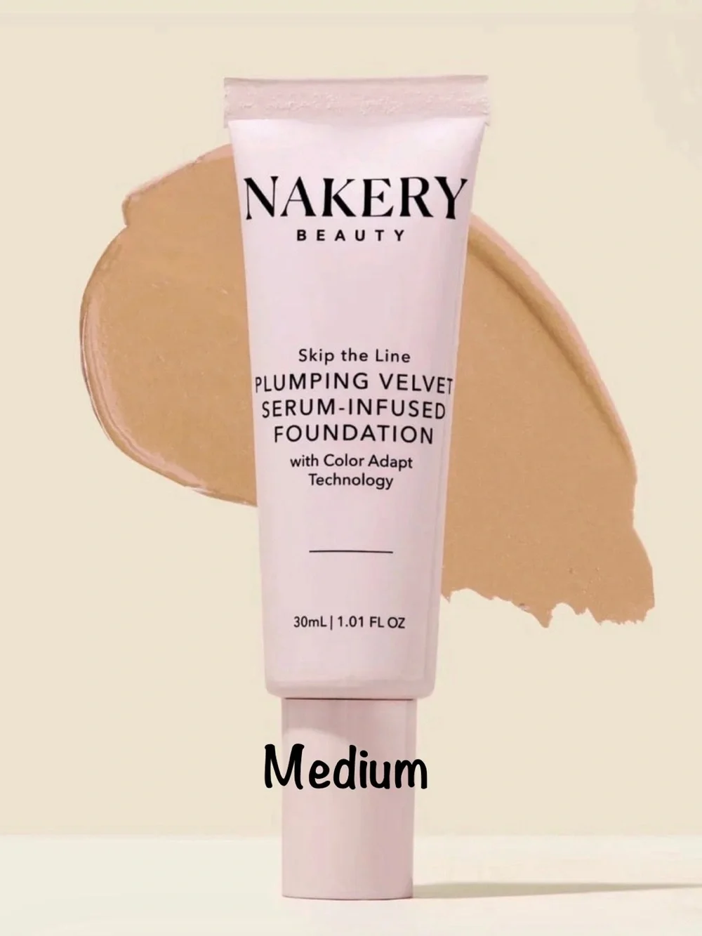 Nakery Beauty Skip the Line Plumping Velvet Serum-Infused Foundation - Medium